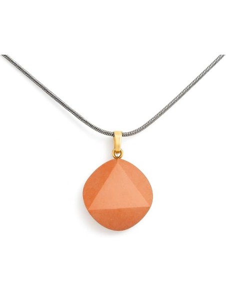 Pendentif Sceau de Salomon en Aventurine orange