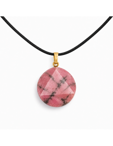 Pendentif Sceau de Salomon en Rhodonite