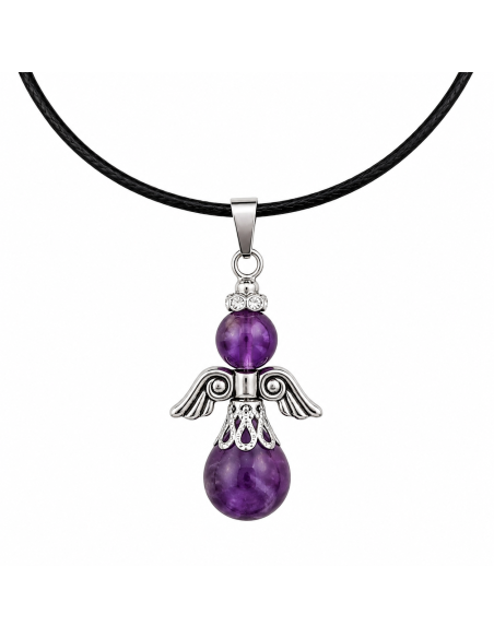 Pendentif forme d'ange en Améthyste