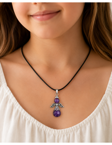 Pendentif forme d'ange en Améthyste