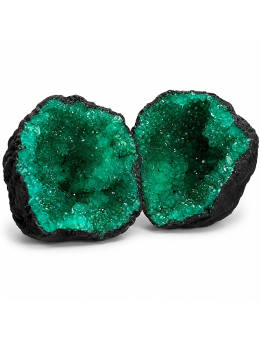 Géode en Quartz teinté Vert