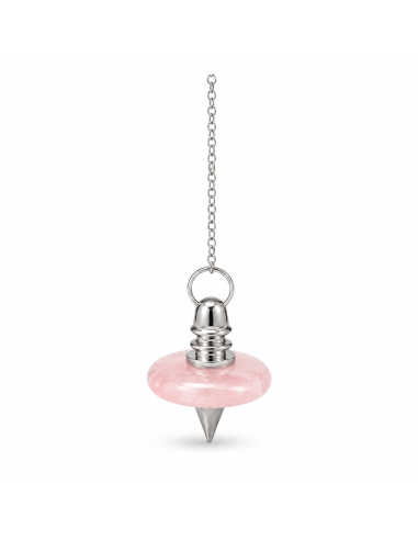 Pendule Donut Quartz Rose - réponds à des questions sur  la guérison intérieure