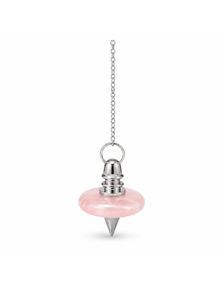 Pendule Donut Quartz Rose - réponds à des questions sur  la guérison intérieure