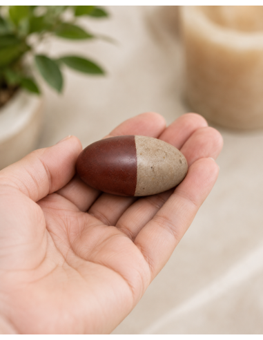 Shiva Lingam 3cm: Pierre sacrée pour l'harmonie et l'équilibre spirituel - encens.fr