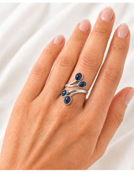 Bague réglable en Argent et Piétersite