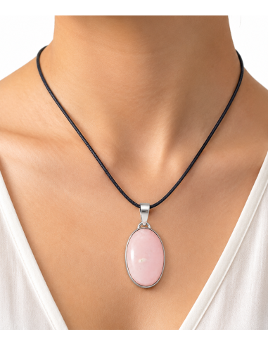 Pendentif en Opale rose des Andes