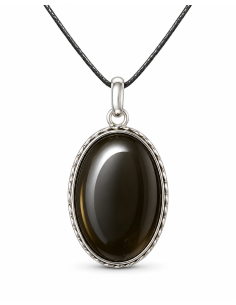 Pendentif en Obsidienne larme d'apache