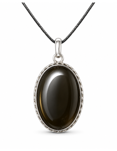 Pendentif en Obsidienne larme d'apache