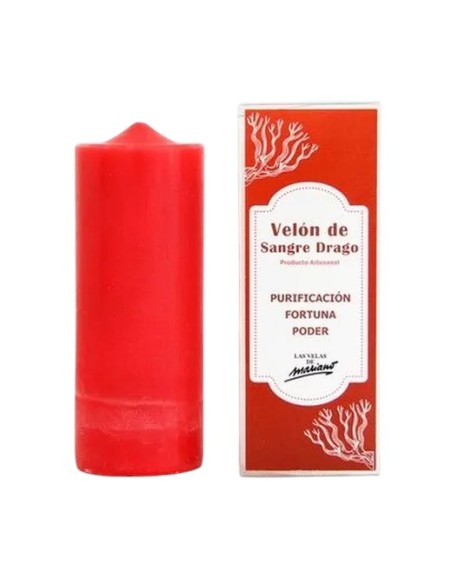 Photo de Bougie artisanale aromatisée au sang dragon - Encens.fr - Boutique ésotérique en ligne - vente de Bougie