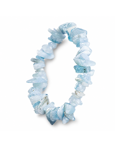 Bracelet Chips Aigue Marine - Équilibre et Sérénité pour une Harmonie Intérieure