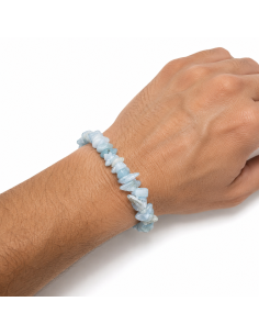 Bracelet Chips Aigue Marine - Équilibre et Sérénité pour une Harmonie Intérieure 2