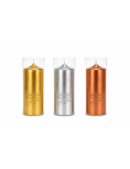 Velon Métallisé 14 cm – Bougie Or, Argent ou Cuivre pour Rituel et Décoration