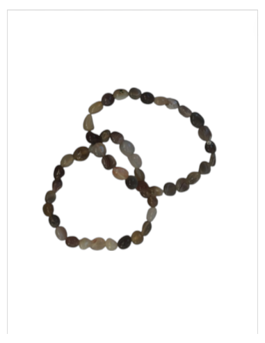 Bracelet nuggets 8 mm en agate botswana