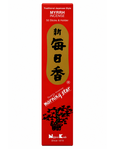 Encens Japonais MORNING STAR Myrrhe - Profitez d'une ambiance apaisante et purifiante avec cet encens à la myrrhe