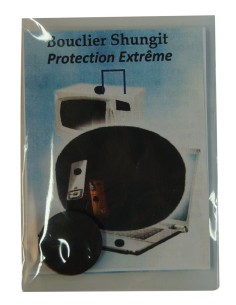 Pastille ronde en shungite polie contre les ondes électromagnétiques 2