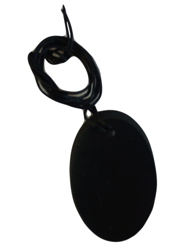 Photo de Pendentif palet en shungite polie - Encens.fr - Boutique ésotérique en ligne - vente de Pendentif palet en shungite pol