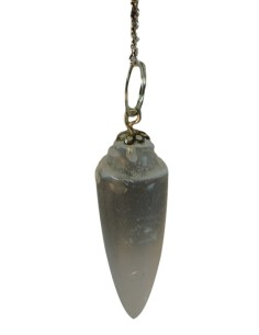 Photo de Pendule conique lisse en cristal de roche - Encens.fr - Boutique ésotérique en ligne - vente de Pendule conique lisse e