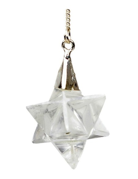 Photo de Pendule Sphèrekaba en pierre semi précieuse cristal - Encens.fr - Boutique ésotérique en ligne - vente de Pendule Sphèr