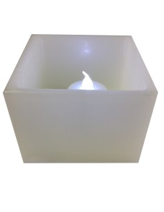 Photo de Photophore carré avec LED - Encens.fr - Boutique ésotérique en ligne - vente de Photophore carré avec LED