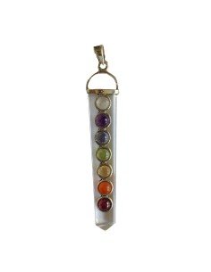 Photo de Pendentif barrette cristal des chakras - Encens.fr - Boutique ésotérique en ligne - vente de Pendentif barrette cristal