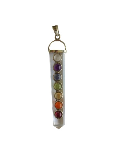 Photo de Pendentif barrette cristal des chakras - Encens.fr - Boutique ésotérique en ligne - vente de Pendentif barrette cristal