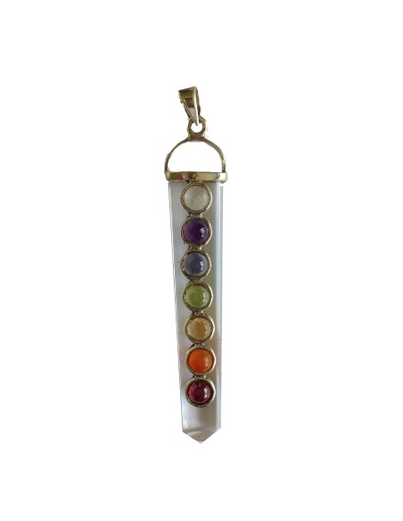 Photo de Pendentif barrette cristal des chakras - Encens.fr - Boutique ésotérique en ligne - vente de Pendentif barrette cristal