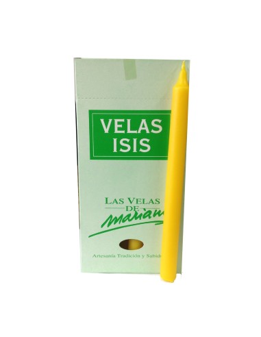 Photo de Velas Isis I jaune - Encens.fr - Boutique ésotérique en ligne - vente de Velas Isis I jaune