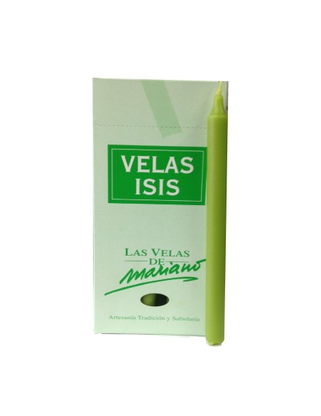 Photo de Velas Isis I vert clair - Encens.fr - Boutique ésotérique en ligne - vente de Velas Isis I vert clair