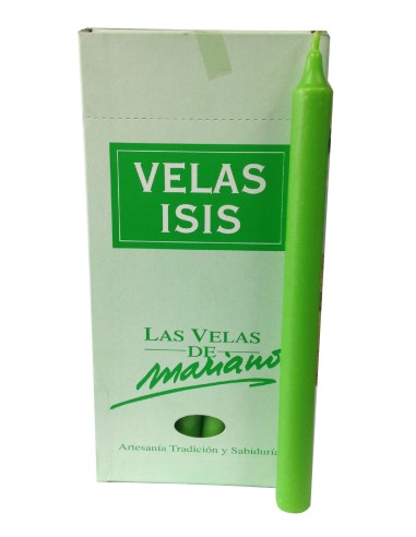 Photo de Velas Isis I vert fluo - Encens.fr - Boutique ésotérique en ligne - vente de Velas Isis I vert fluo