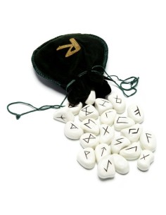 Photo de Set de 25 runes avec pochette - Encens.fr - Boutique ésotérique en ligne - vente de Set de 25 runes avec pochette