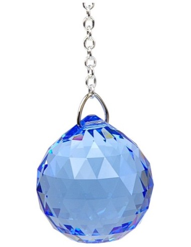 Photo de Suspension boule à facettes bleue - Encens.fr - Boutique ésotérique en ligne - vente de Suspension boule à facettes ble