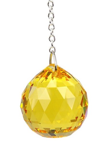 Photo de Suspension boule à facettes jaune - Encens.fr - Boutique ésotérique en ligne - vente de Suspension boule à facettes jau