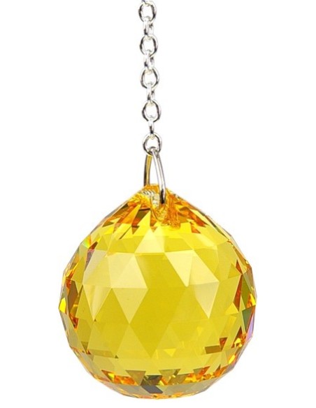 Photo de Suspension boule à facettes jaune - Encens.fr - Boutique ésotérique en ligne - vente de Suspension boule à facettes jau