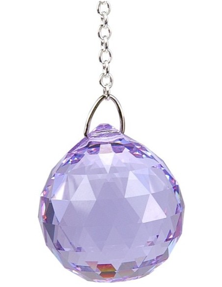 Photo de Suspension boule à facettes violette - Encens.fr - Boutique ésotérique en ligne - vente de Suspension boule à facettes 