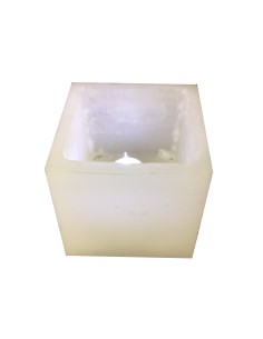 Photo de Photophore carré en cire naturelle - Encens.fr - Boutique ésotérique en ligne - vente de Photophore carré en cire natur