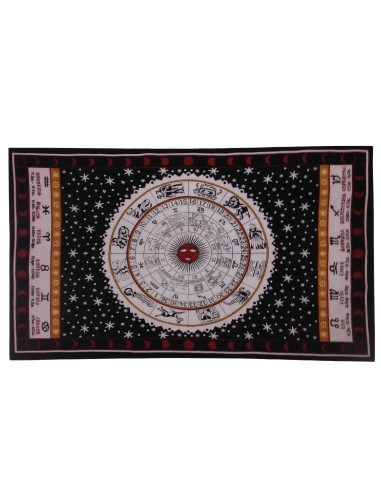 Photo de Tenture indienne Zodiac 135x210 - Encens.fr - Boutique ésotérique en ligne - vente de Tenture indienne Zodiac 135x210