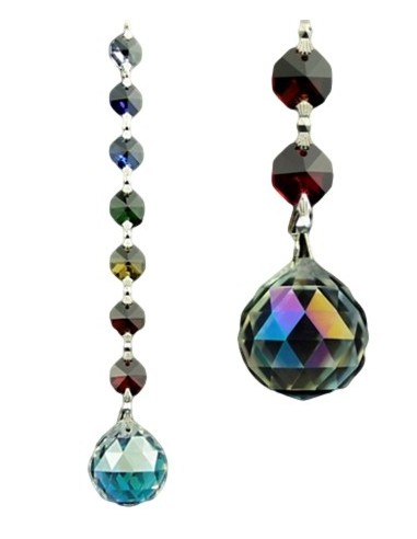 Photo de Suspension en cristal 7 chakras - Encens.fr - Boutique ésotérique en ligne - vente de Suspension en cristal 7 chakras