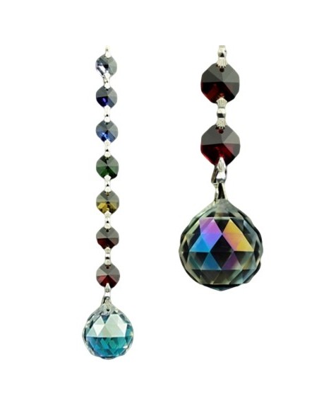Photo de Suspension en cristal 7 chakras - Encens.fr - Boutique ésotérique en ligne - vente de Suspension en cristal 7 chakras