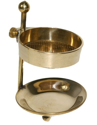 Photo de Brûle encens métal doré réglable en hauteur - Encens.fr - Boutique ésotérique en ligne - vente de Brûle encens métal d