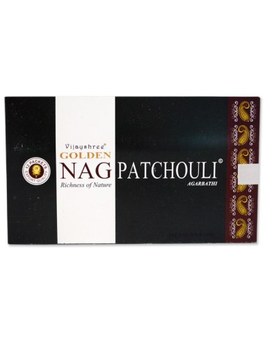 Photo de Boite d'encens 12 étuis de 15 grammes GOLDEN NAG PATCHOULI - Encens.fr - Boutique ésotérique en ligne - vente de Boite 