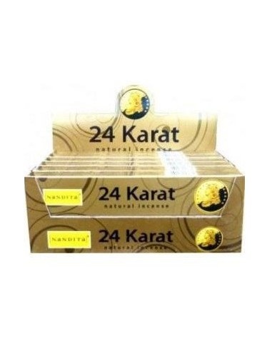 Photo de Boite d'encens 12 étuis de 15 grammes NANDITA 24 KARAT - Encens.fr - Boutique ésotérique en ligne - vente de Boite d'en