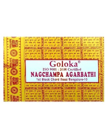 Photo de Boite d'encens 12 étuis de 15 grammes GOLOKA NAG CHAMPA - Encens.fr - Boutique ésotérique en ligne - vente de Boite d'e