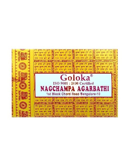 Photo de Boite d'encens 12 étuis de 15 grammes GOLOKA NAG CHAMPA - Encens.fr - Boutique ésotérique en ligne - vente de Boite d'e
