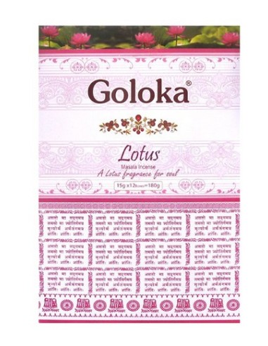 Photo de Boite d'encens 12 étuis de 15 grammes GOLOKA LOTUS - Encens.fr - Boutique ésotérique en ligne - vente de Boite d'encens