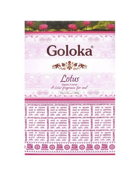 Photo de Boite d'encens 12 étuis de 15 grammes GOLOKA LOTUS - Encens.fr - Boutique ésotérique en ligne - vente de Boite d'encens