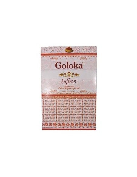 Photo de Boite d'encens 12 étuis de 15 grammes GOLOKA SAFFRAN - Encens.fr - Boutique ésotérique en ligne - vente de Boite d'ence