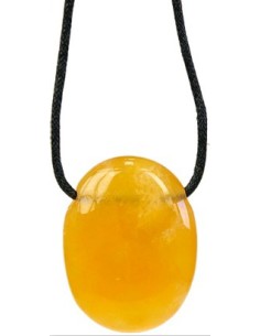 Photo de Pendentif percé en calcite orange - Encens.fr - Boutique ésotérique en ligne - vente de Pendentif percé en calcite oran