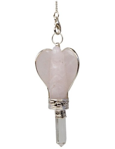 Photo de Pendule ange dans boitier de présentation quartz rose - Encens.fr - Boutique ésotérique en ligne - vente de Pendule ang