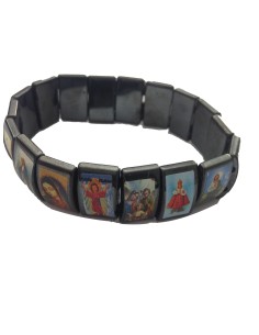 Photo de Gourmette des Saints en hématite - Encens.fr - Boutique ésotérique en ligne - vente de Gourmette des Saints en hématite