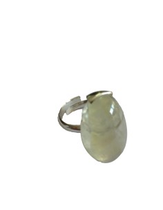 Bague réglable en argent et pierre de lune